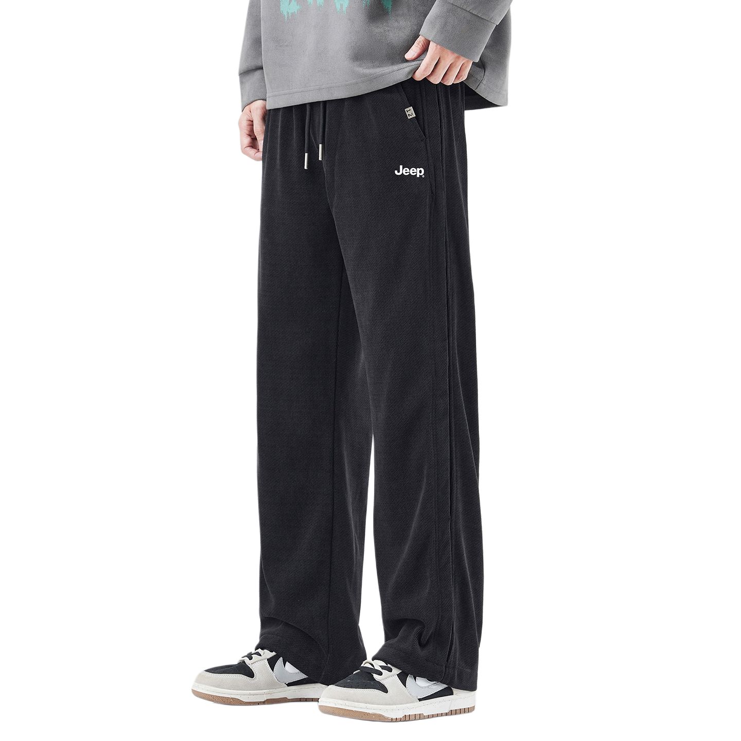 

Повседневные брюки Unisex Moderate Straight Fit Jeep, черный