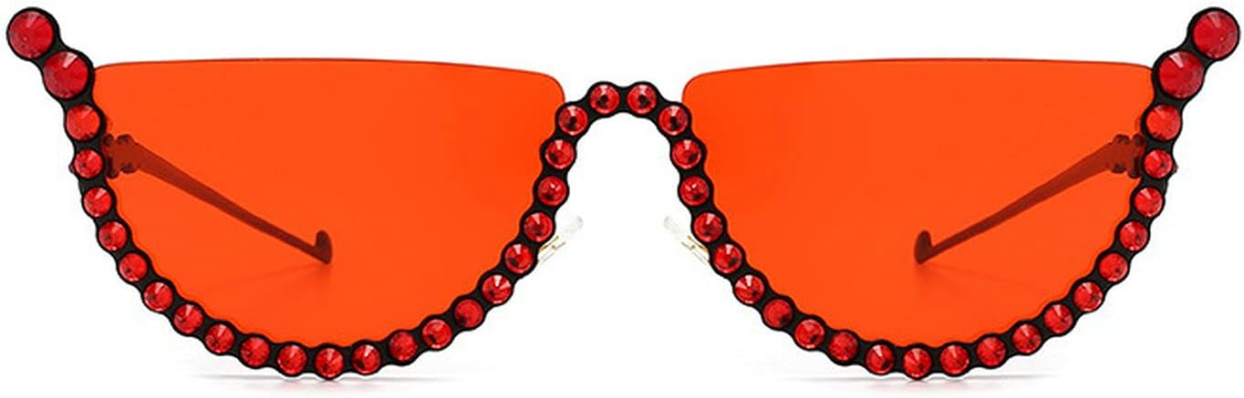 

Солнцезащитные очки COTIA «Кошачий глаз» с бриллиантами, женские, уникальные, со стразами, полуободковые, с градиентным переходом цвета, модные очки в полуоправе, Black Red