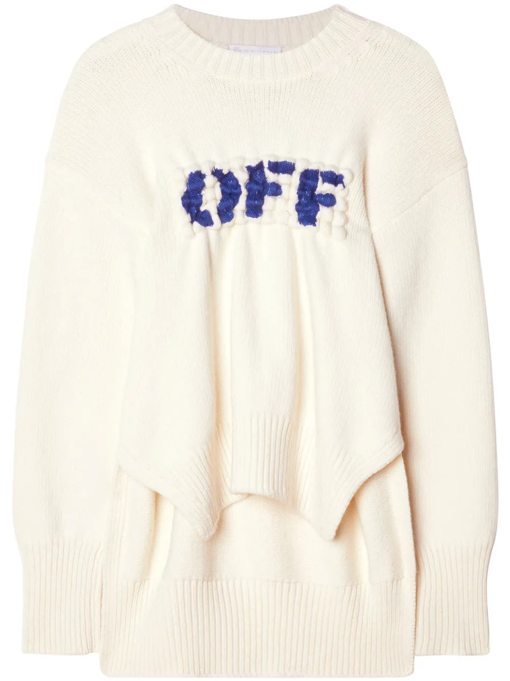 

Шерстяной джемпер с логотипом OFF OFF-WHITE, нейтральный