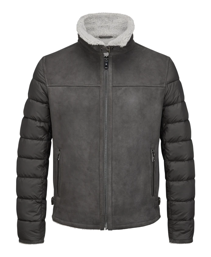 

Стеганая замшевая куртка Milestone, серый