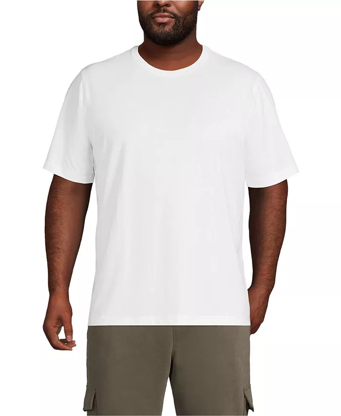 

Футболка с коротким рукавом Big & Tall Super-T Lands' End, белый