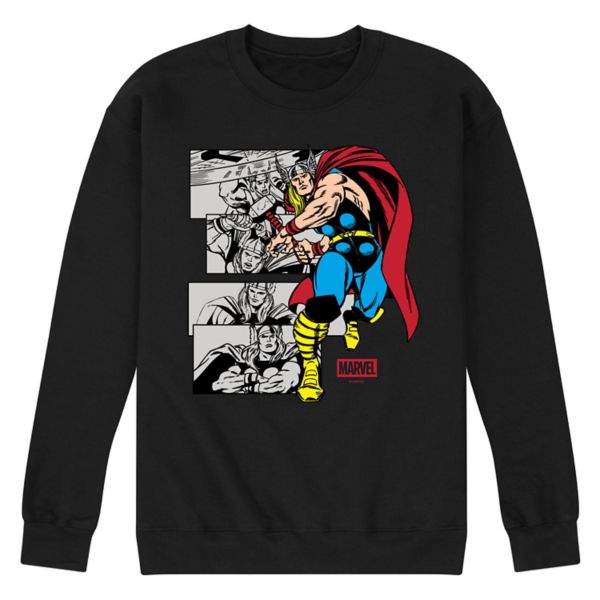 

Мужской флисовый свитшот с комиксами про Тора Marvel, черный