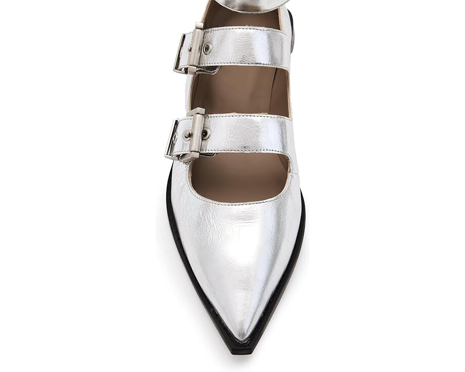 Туфли на плоской подошве AllSaints Susan Buckle Shoe, серебряный — фото 2