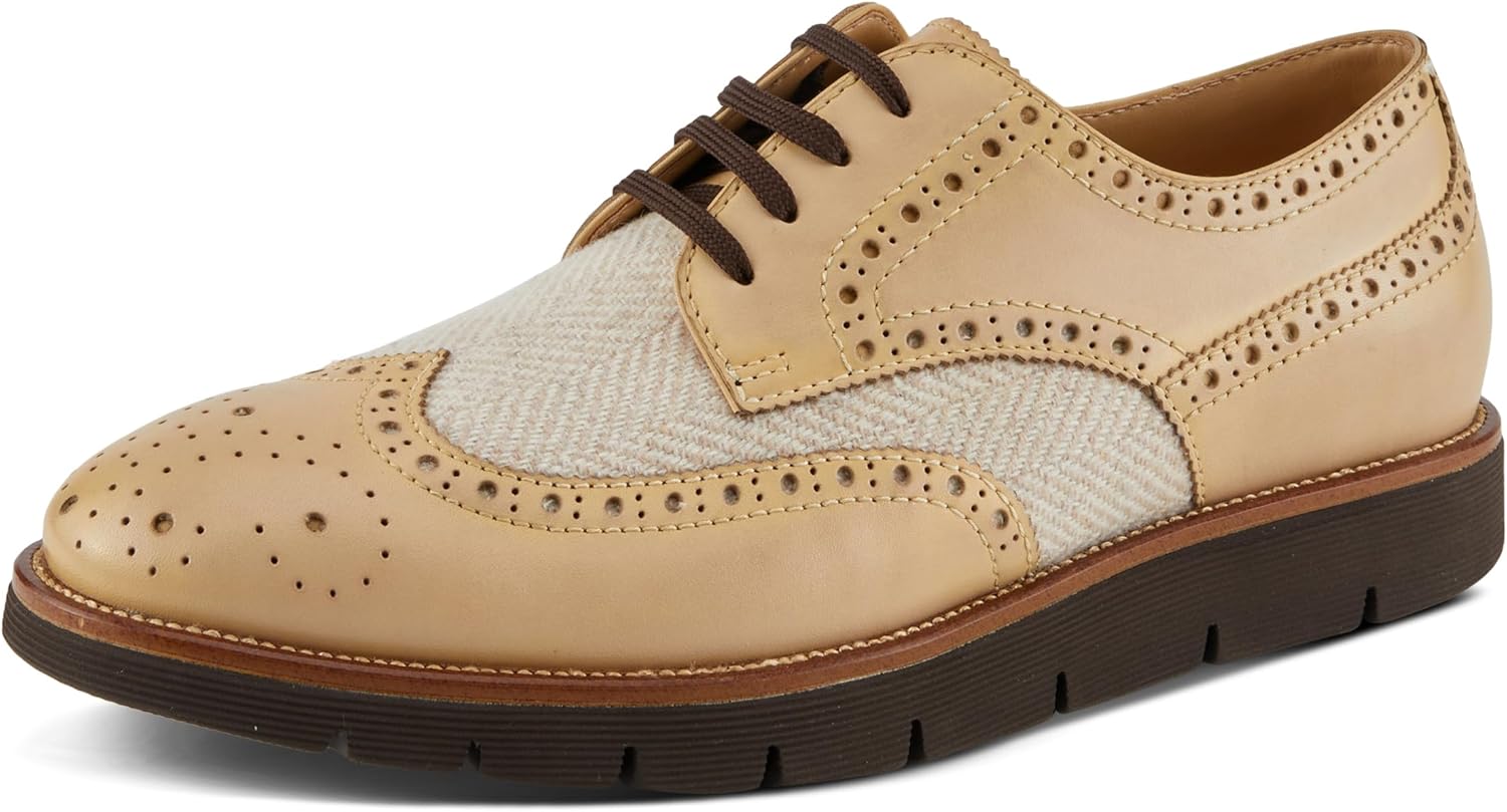 

Мужские оксфорды Spring Step L'Artiste Beaufort - кожаные туфли на шнуровке - мужская обувь для повседневных прогулок на улице, Bone