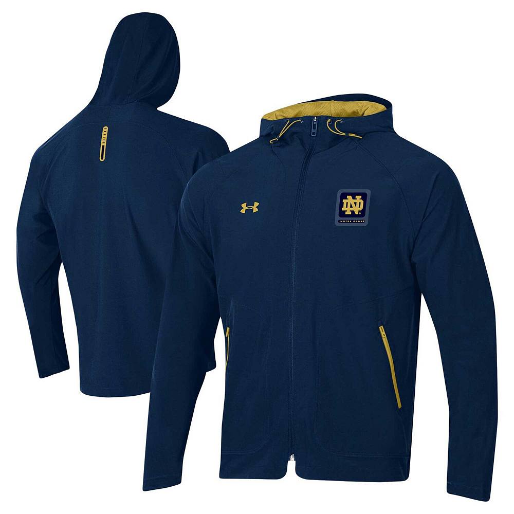 

Мужская темно-синяя куртка Under Armour Notre Dame Fighting Irish Unstoppable с молнией во всю длину реглан, цвет Ntd Navy