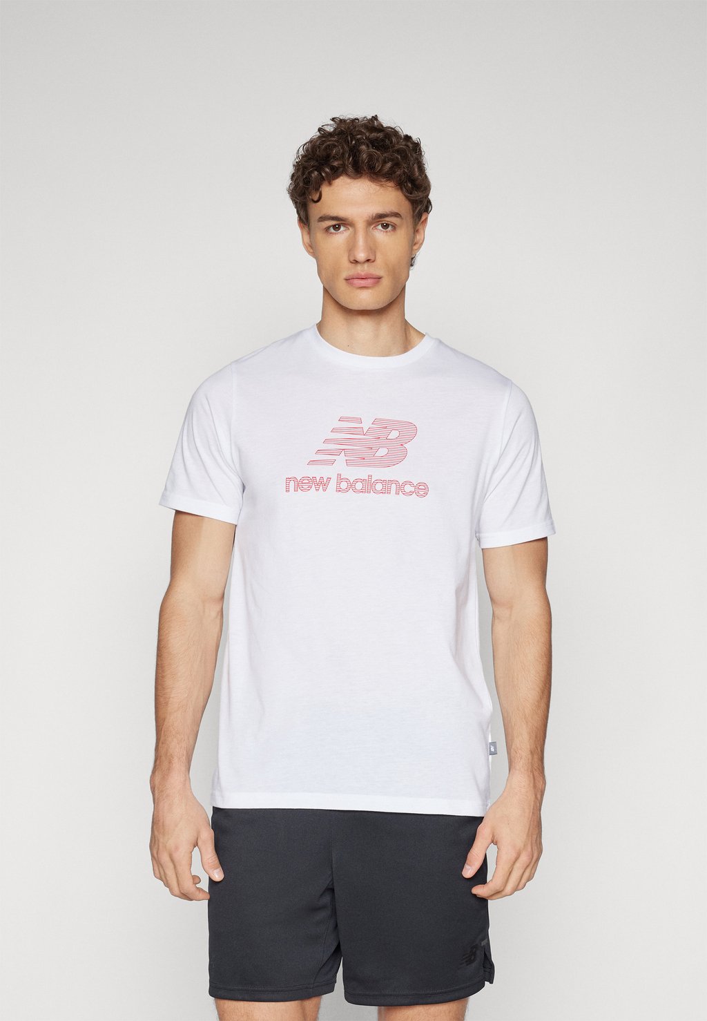 

Футболка с принтом HEATHERTECH LOGO New Balance, белый