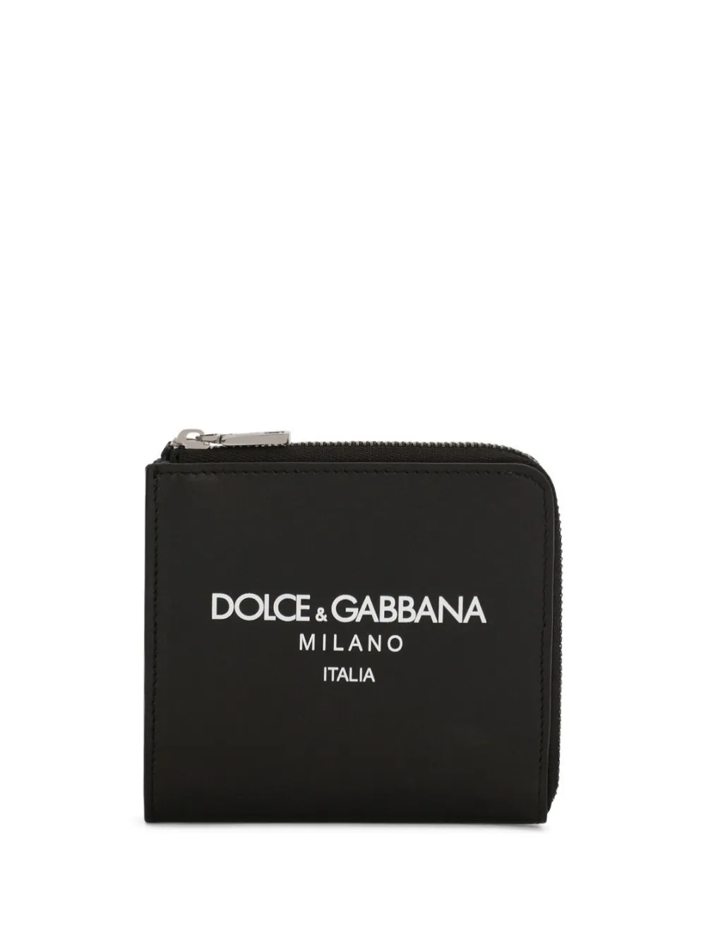 

Кошелек с круговой молнией и логотипом DOLCE & GABBANA, черный