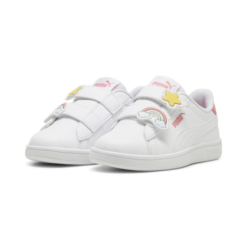 

Кроссовки PUMA Smash 3.0 Badges для девочек PUMA White Passionfruit Pink