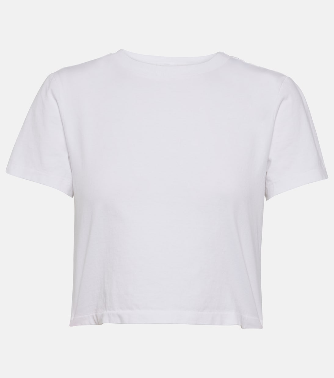 

Укороченный топ из хлопкового джерси Re/Done, белый