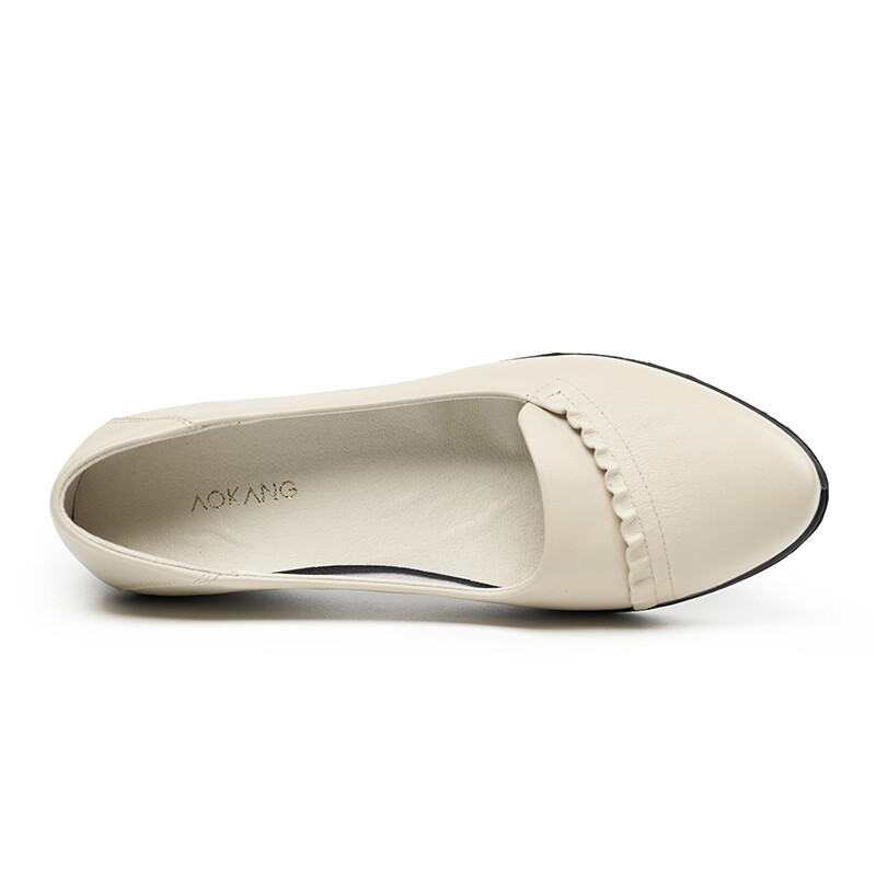 Туфли женские повседневные Women's Casual Shoes Women's Aokang, кремовый — фото 4