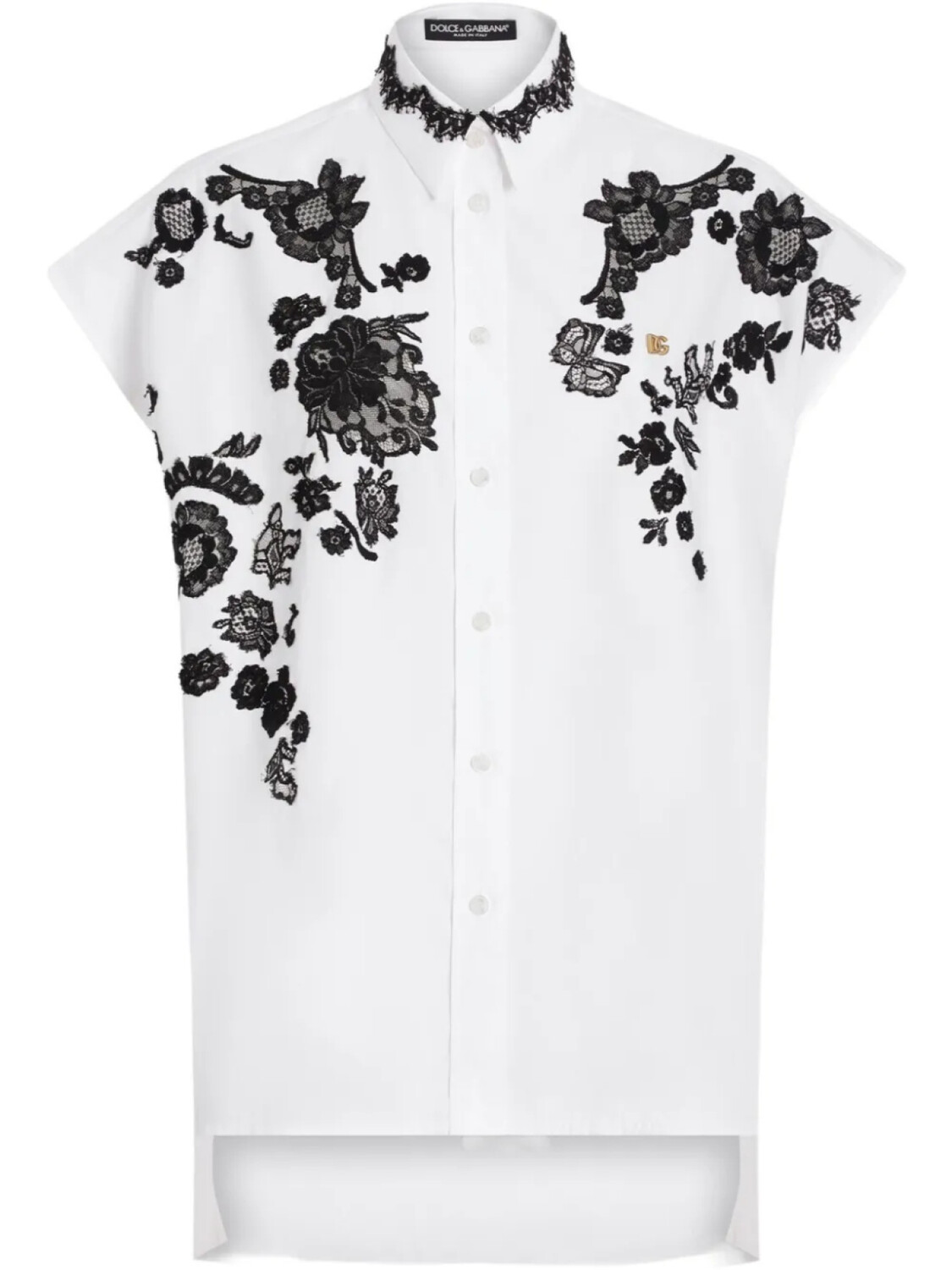 

Рубашка Dolce & Gabbana с кружевными деталями, белый