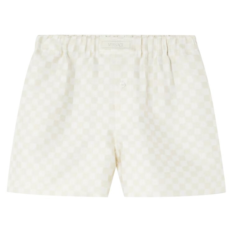 

Шорты Versace Silk Blend Shorts, бежевый, Белый, Шорты Versace Silk Blend Shorts, бежевый