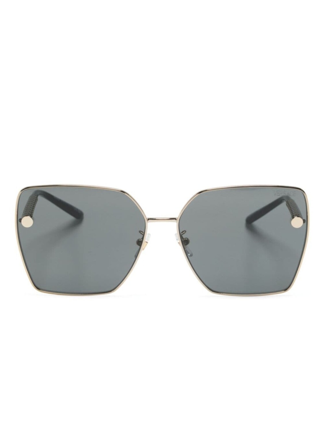 

Солнцезащитные очки в массивной оправе Versace Eyewear, золотистый