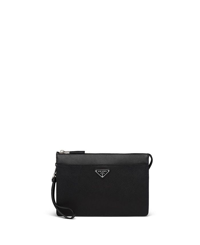 

Кожаная сумочка Saffiano Prada, черный