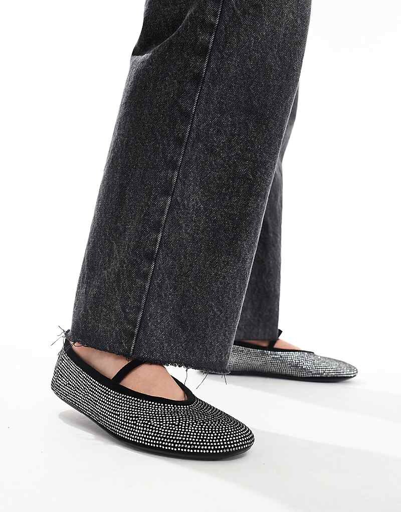 

ASOS DESIGN – Liberate – Черные балетки Mary Jane с украшением