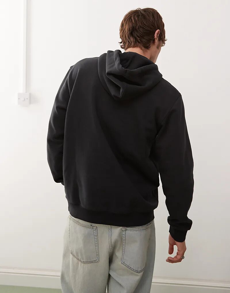 Толстовка adidas Originals Trefoil Essentials черного цвета с контрастной строчкой — фото 4