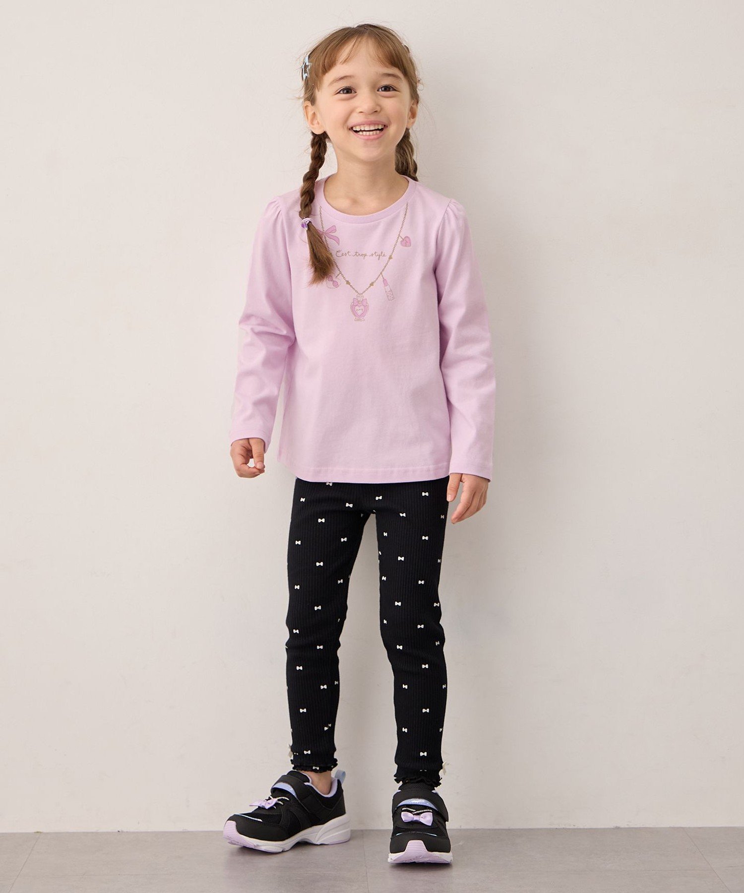 Футболка с длинным рукавом 7days Print Any Kids, Lavender x Necklace [082] — фото 4