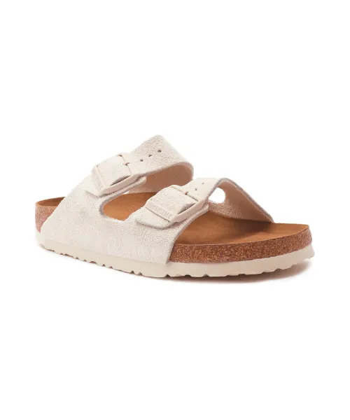 Кожаные тапочки Arizona BS Narrow fit Birkenstock, белый