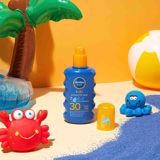 Увлажняющий солнцезащитный спрей для детей SPF30 200мл Nivea, Sun Kids Protect & Play — фото 3