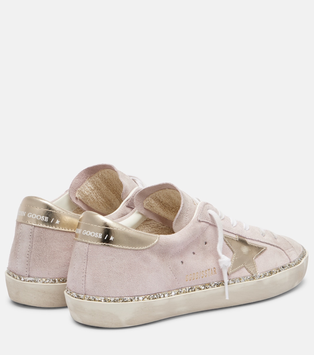 Супер Стар замшевые кроссовки Golden Goose, Pink/Platinum — фото 2