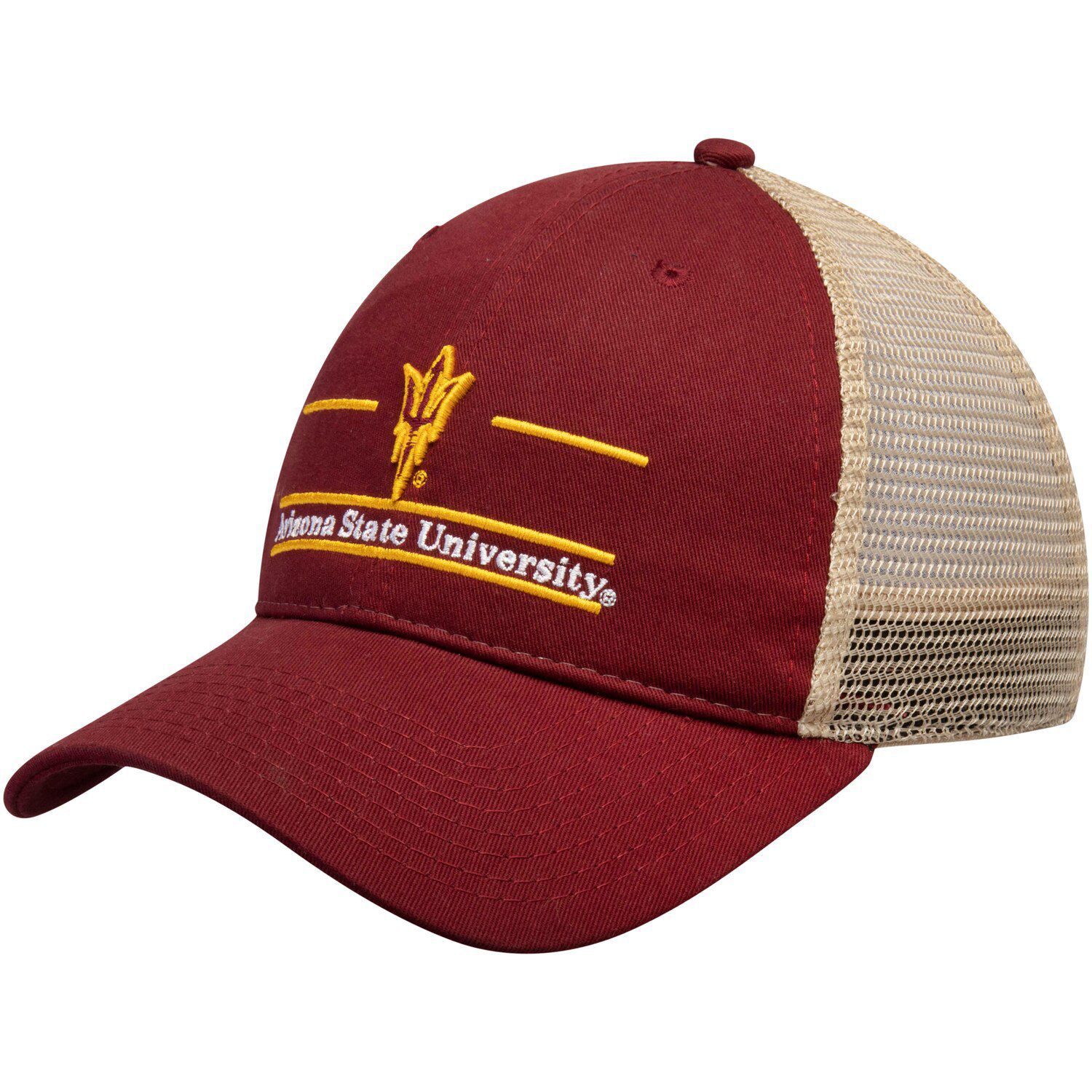 

Мужская регулируемая кепка The Game Maroon Arizona State Sun Devils Split Bar Trucker