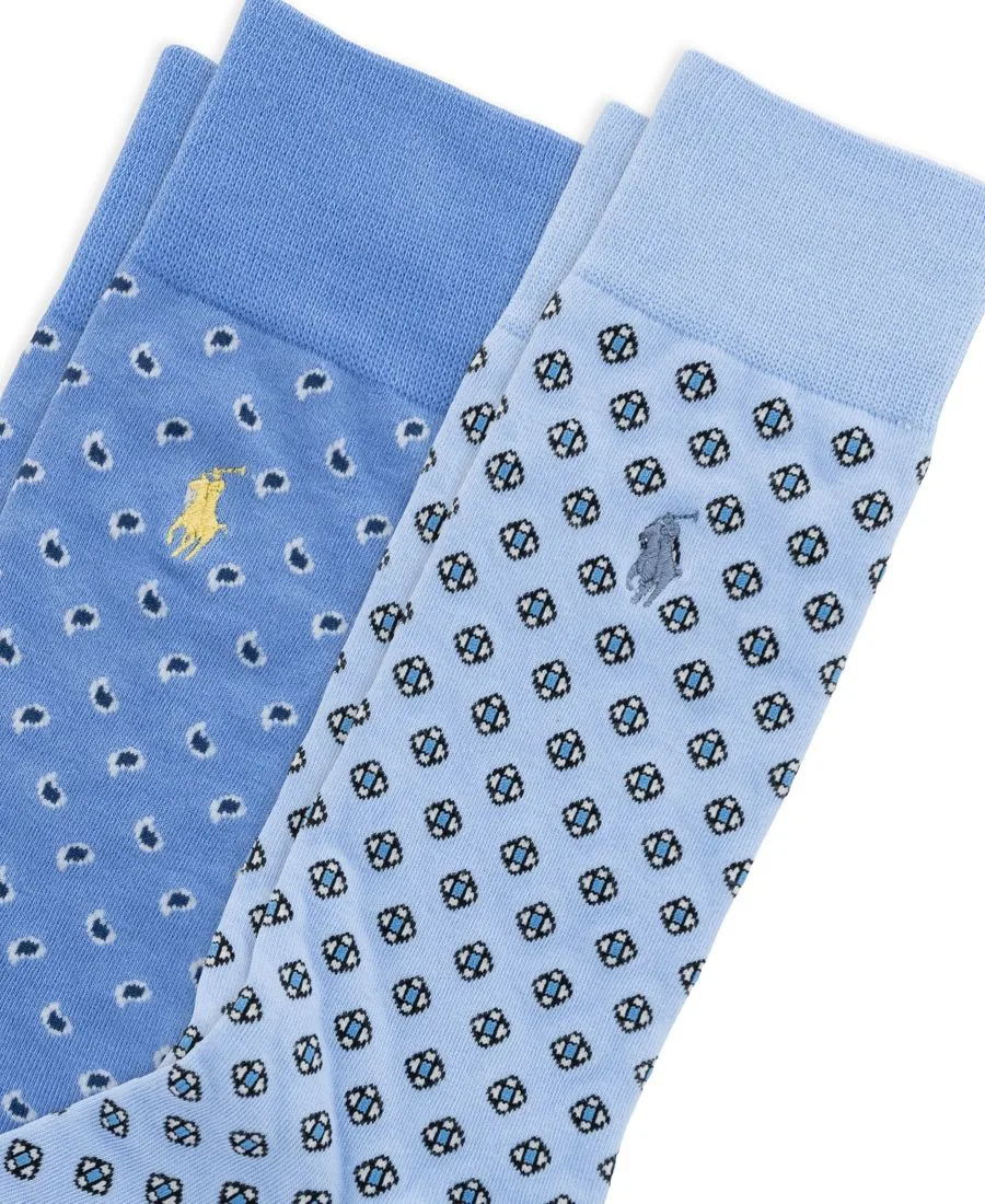 Мужские свободные носки-платья, комплект из 2 штук Polo Ralph Lauren, синий — фото 2