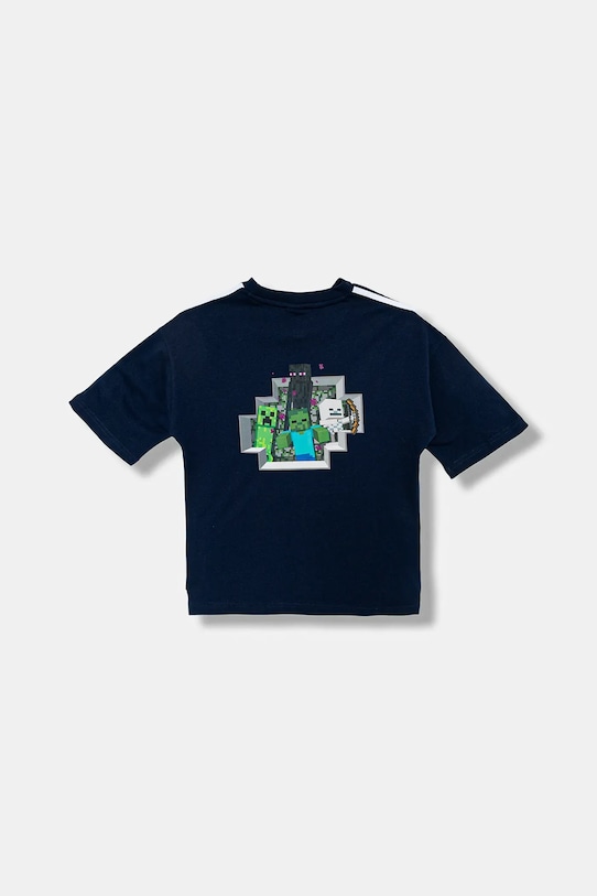 Детская хлопковая футболка MINECRAFT Adidas Originals, темно-синий — фото 2