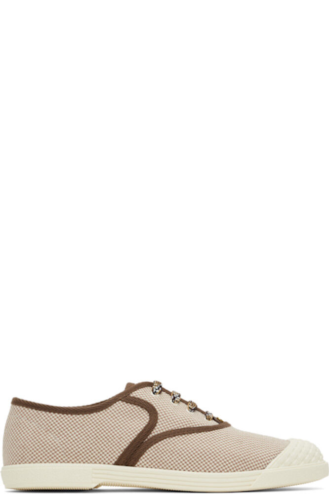 

Кроссовки из парусины «Bay By Bay» в цвете «Off-White & Brown» Valentino Garavani