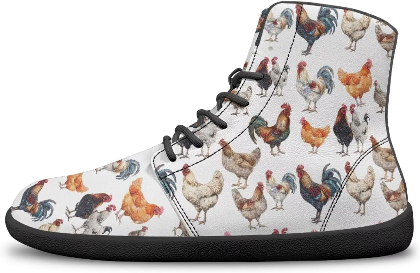 

Кроссовки высокие босоножки для женщин и мужчин плоские босые спортивные ботинки Bychecar, Rooster