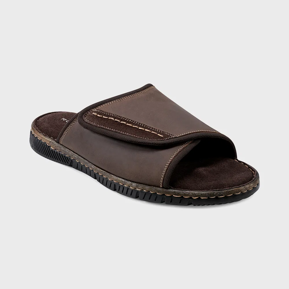 Мужские тёмно-коричневые регулируемые слайды Jasper Adjustable Slide от Rockport