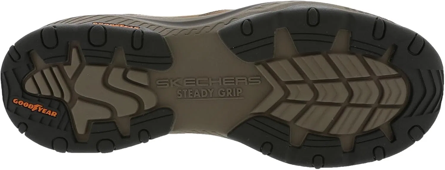 Мужские кожаные слипоны Skechers Craster Lanigan Twin Gore с закругленным носком, темно-каштановый — фото 3