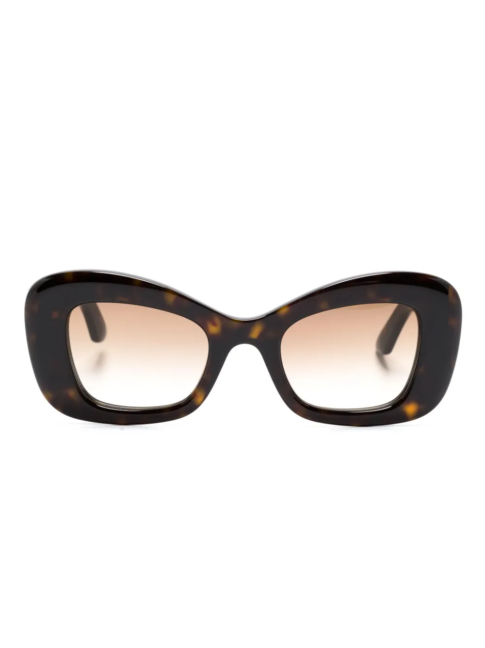 

Солнцезащитные очки в оправе 'кошачий глаз' Alexander McQueen, коричневый