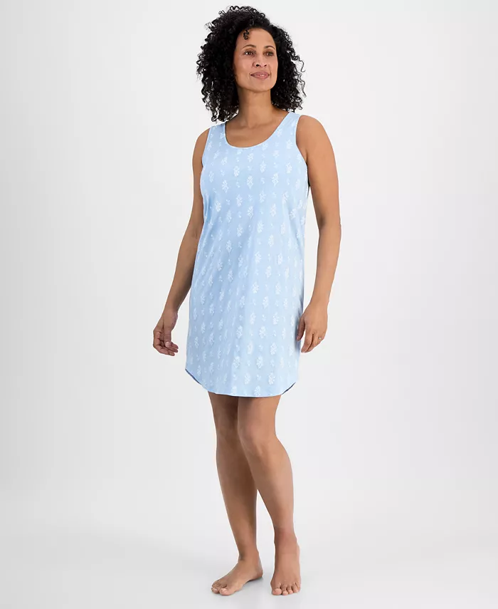 

Женская пижамная майка с принтом из джерси Charter Club, синий