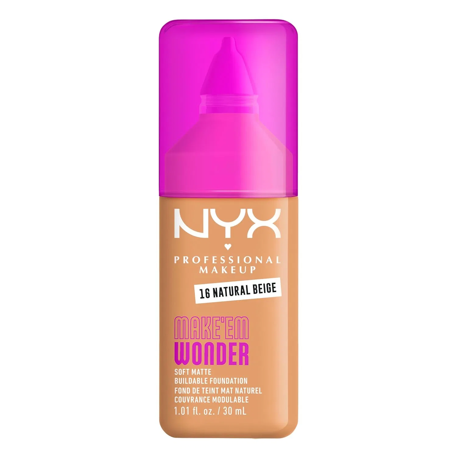 Тональный крем «Make 'Em Wonder Foundation» 15 Natural Beige от NYX Professional Makeup Nyx Professional Makeup, Natural Beige