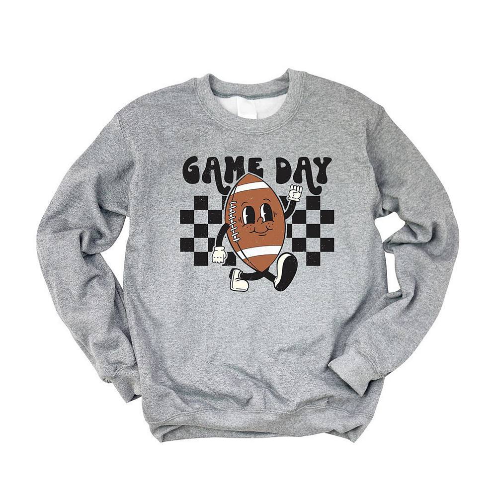 

Клетчатый свитшот Football Game Day Simply Sage Market, цвет Graphite