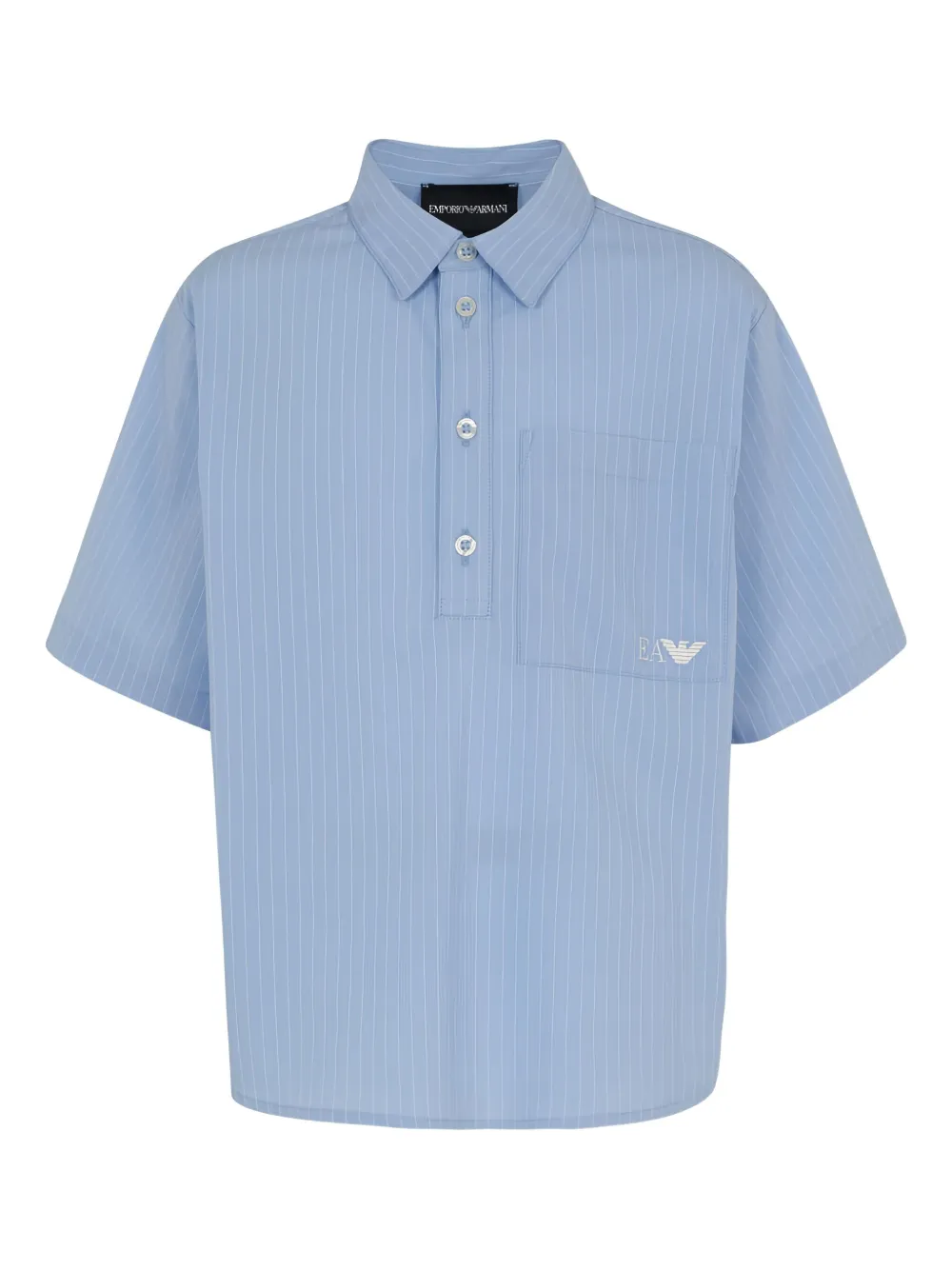 

Поло в полоску Emporio Armani Kids, синий