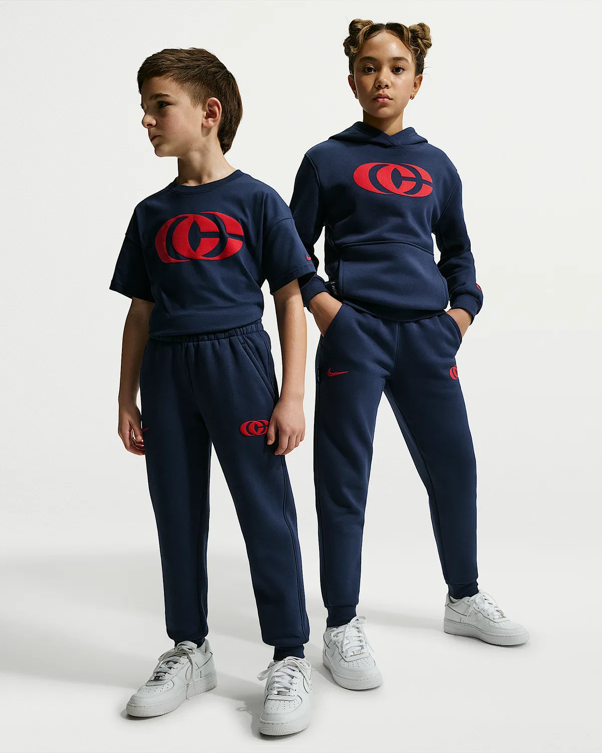 Детские флисовые штаны Caitlin Clark, Midnight Navy/University Red/University Red