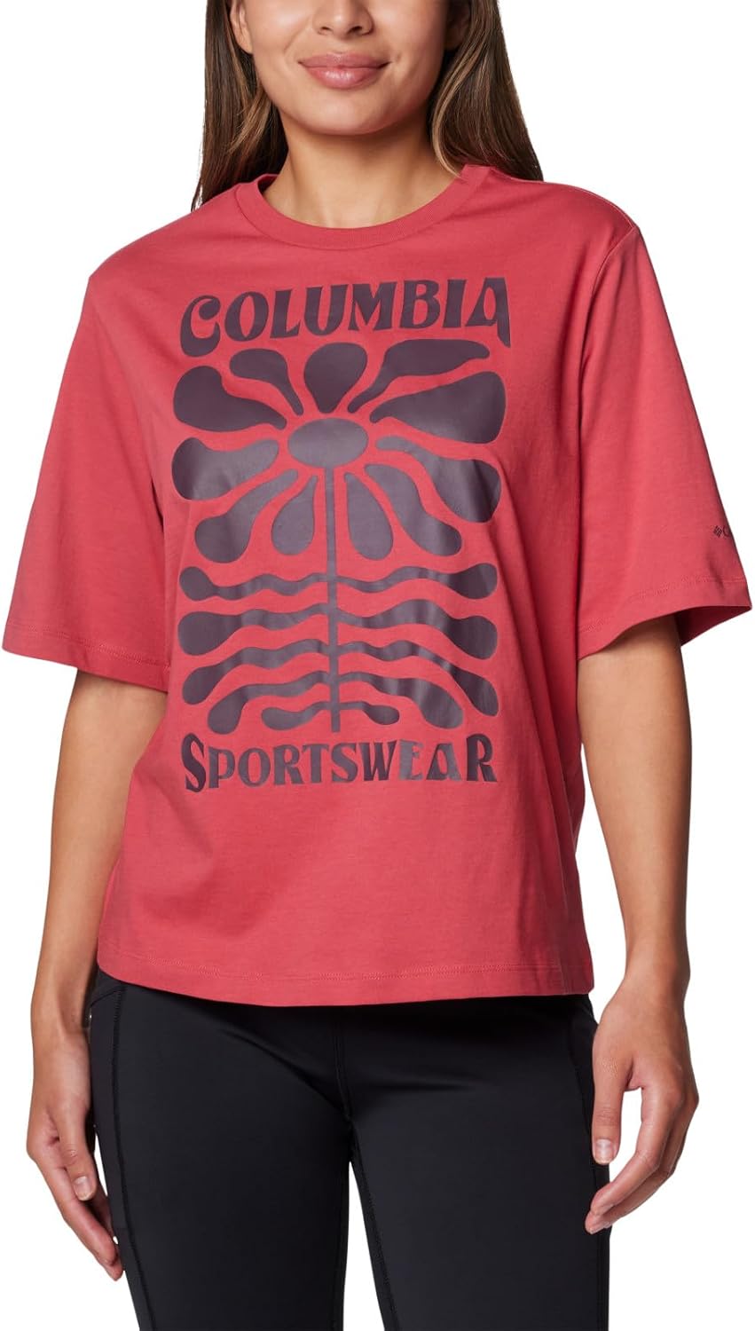 

Женская футболка Columbia North Cascades Relaxed, Daredevil/Floral Groove, Красный, Женская футболка Columbia North Cascades Relaxed, Daredevil/Floral Groove