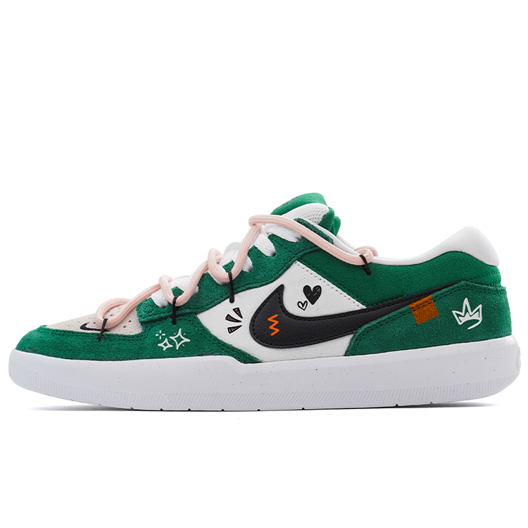 

Кроссовки Nike SB Force 58 Skateboarding Shoes Unisex Low-top White/Green, цвет Pink Moon/Nori/Magnet