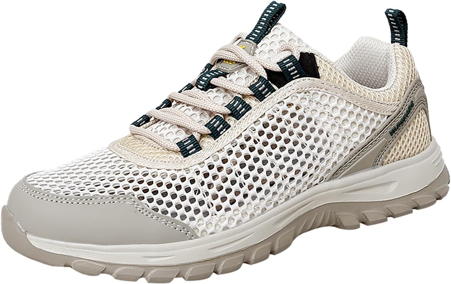 

Мужские кроссовки Hollow для бега, женские для тренировок в спортзале и прогулок, дышащие, спортивные, на шнуровке, теннисные, легкие обувь Generic, бежевый