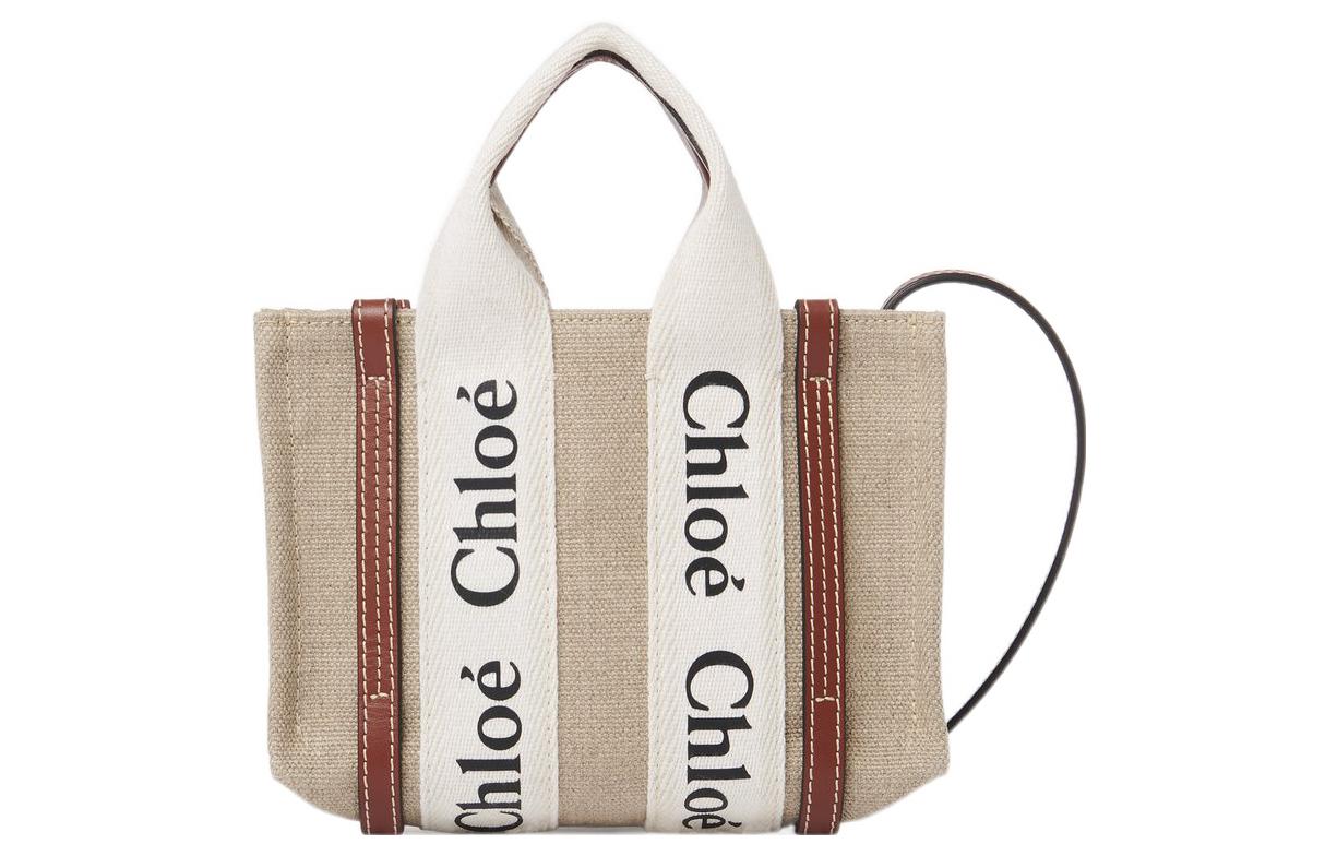 

Chloé Мини-сумка тоут с принтом логотипа Вуди