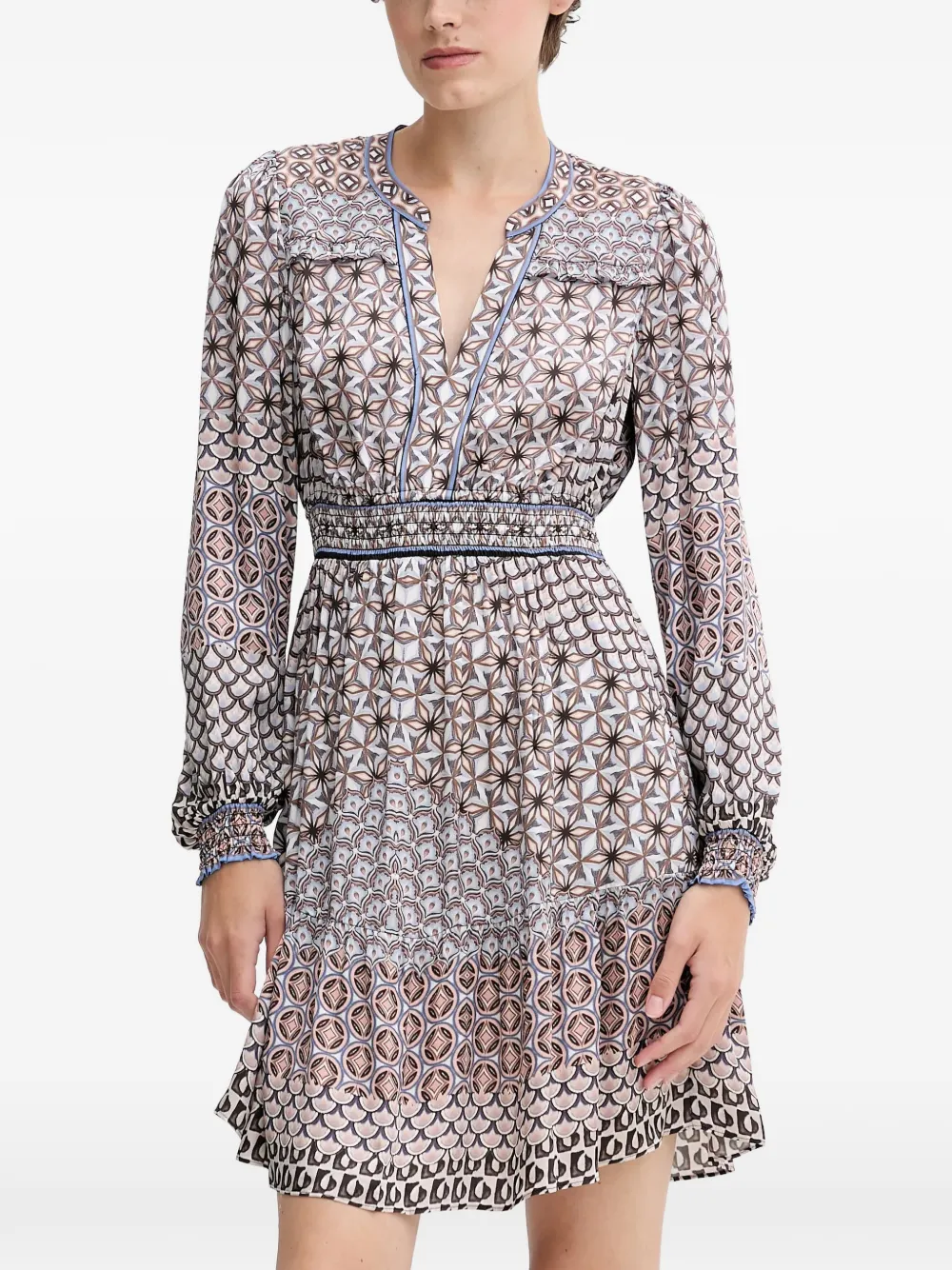 

Мини-платье с цветочным принтом Hunter Hale Bob, бежевый