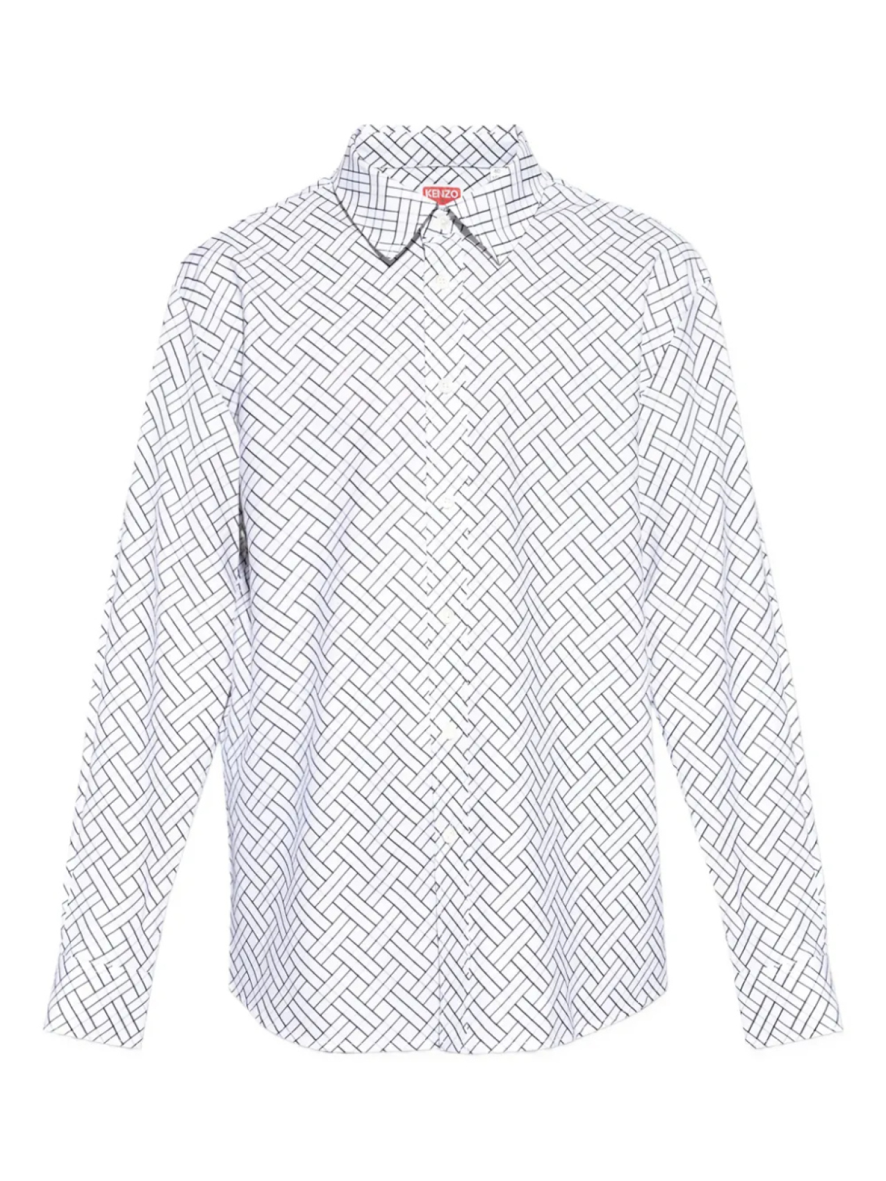 

Рубашка Kenzo с геометрическим узором, белый