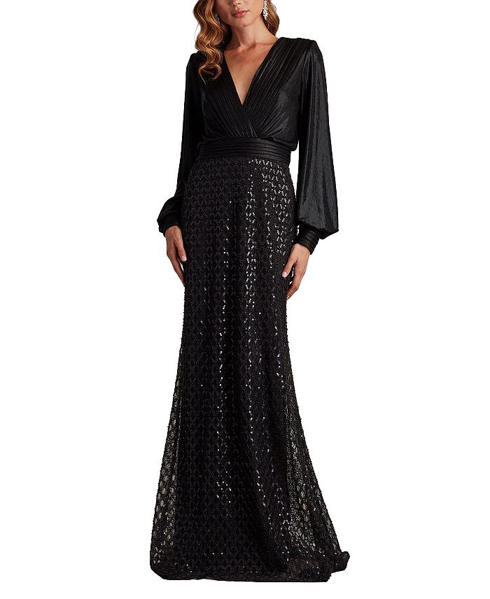 

Платье с вышивкой и пайетками Amalia Tadashi Shoji, черный