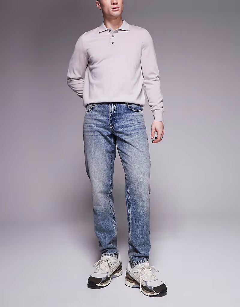 

Зауженные джинсы ASOS DESIGN в средне-синем цвете
