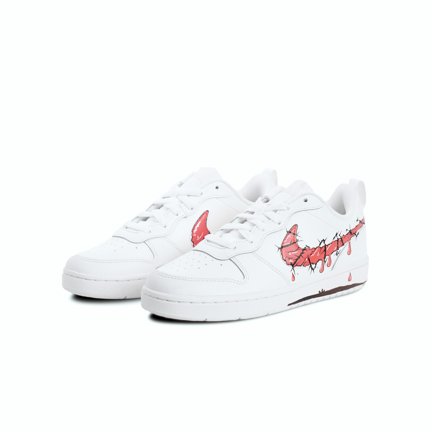 

Кроссовки Nike Court Borough Series Skateboard Shoes Women's Low-Top White Red