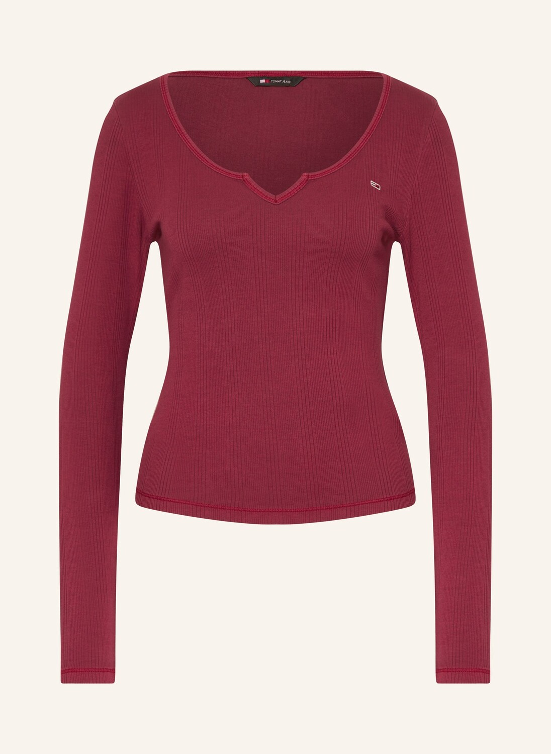 

Лонгслив TOMMY JEANS, темно-красный