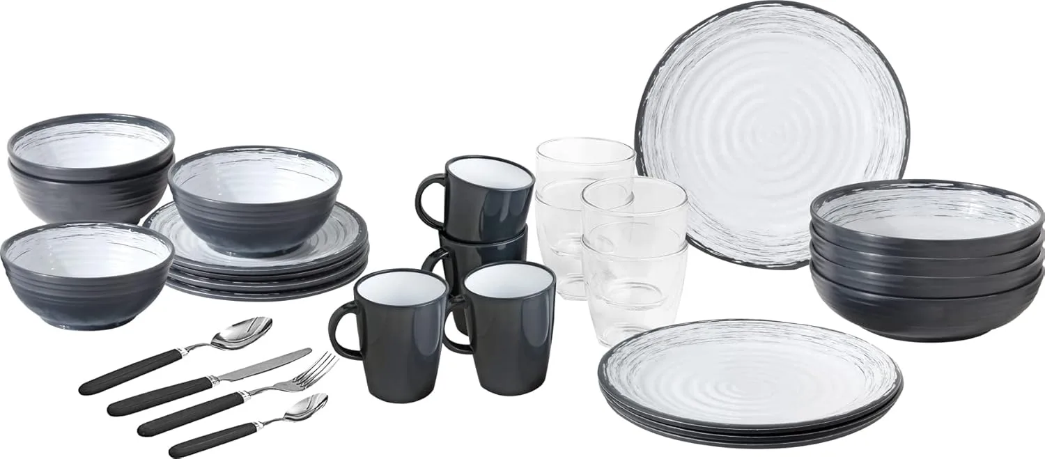 Набор посуды BRUNNER 0830150N.C3S, 40 предметов, Melamine Stonetouch VIP Granada — фото 2