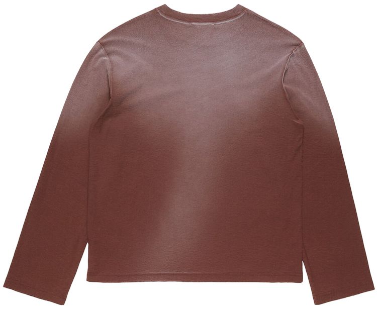 Футболка с длинными рукавами Acne Studios Logo 1996, коричневый — фото 2