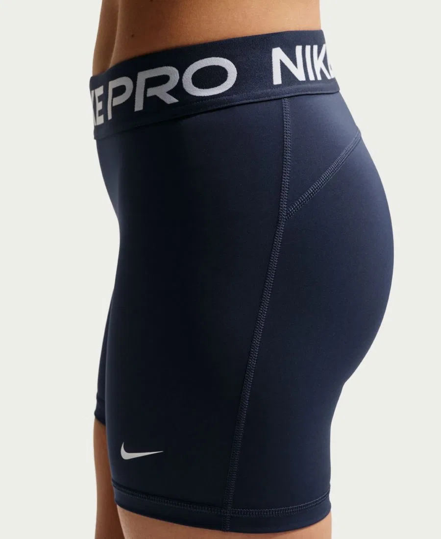 Женские шорты со средней посадкой и эластичным поясом Nike, Midnight Navy/White — фото 3